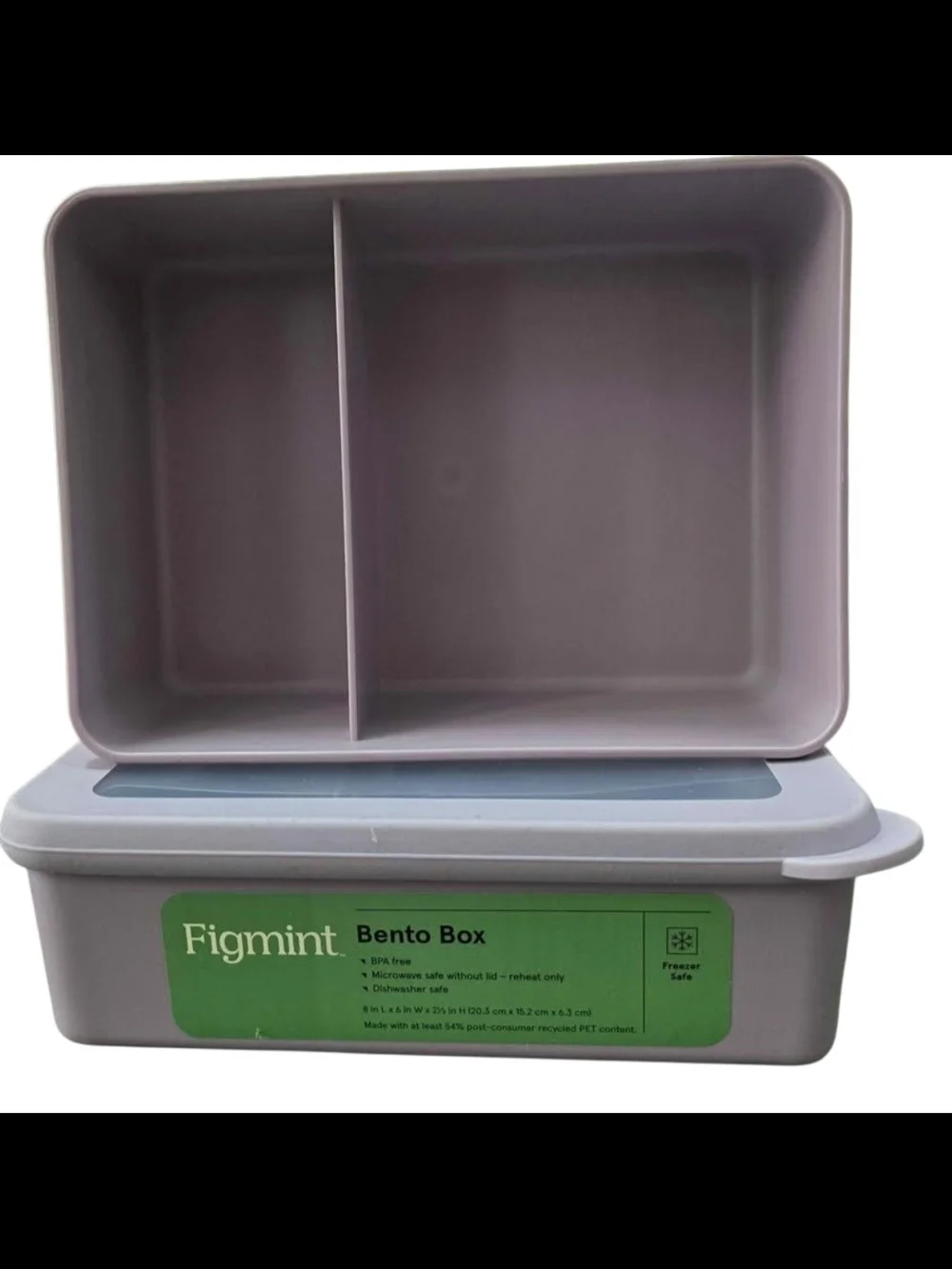 New Grayish Purple Bento Box Two-Compartment Lunch Container (Set Of 2)